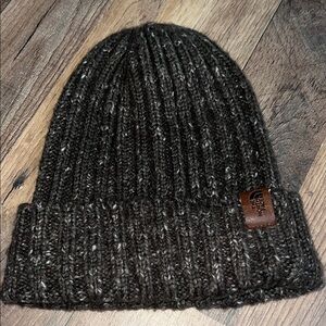 The North Face Dark Brown Ribbed Beanie